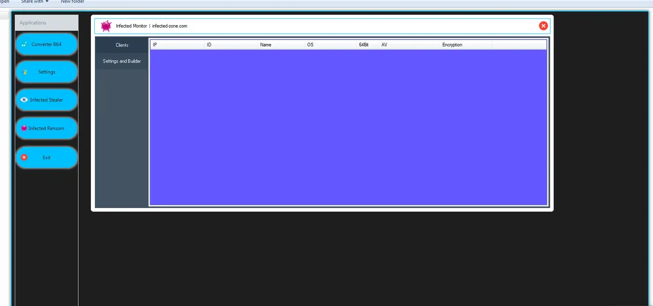 Infected Zone OS 1.1.0.1 stealr and ransomware