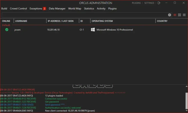 Orcus RAT 1.9.1 with 13 Plugins Cracked