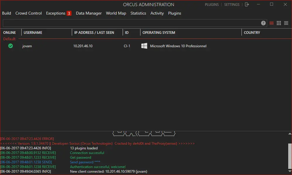 Orcus RAT 1.9.1 with 13 Plugins Cracked