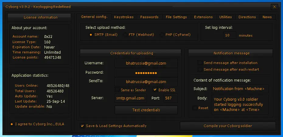 Cyborg Keylogger 2024