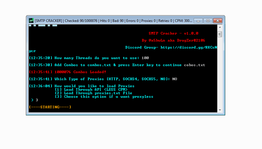 SMTP Cracking Tool v1.0
