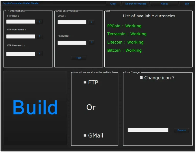 CryptoCurrencies V1.1 Wallet Stealer