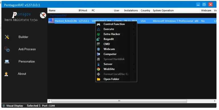 Pentagon RAT v127.0.0.1