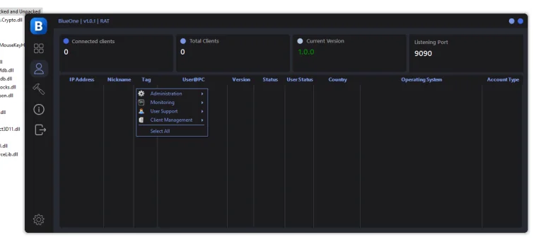 BlueOne V 1.0.1 RAT Cracked